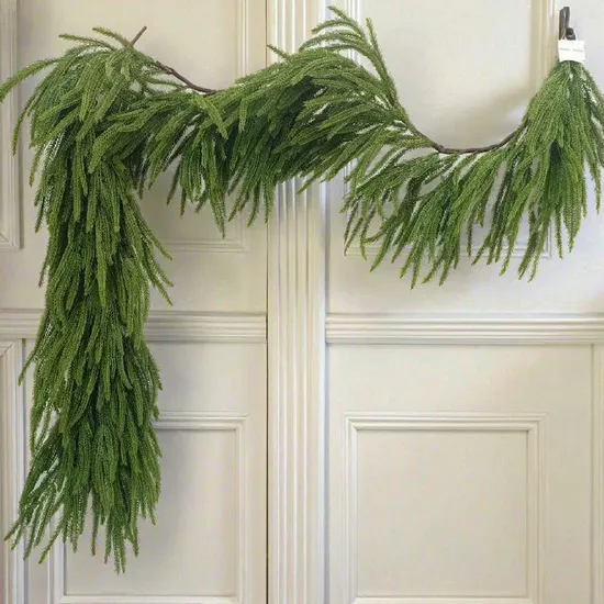 2025 Factory Real Touch Norfolk Pine Mixed Garland Decoration Christmas Garland