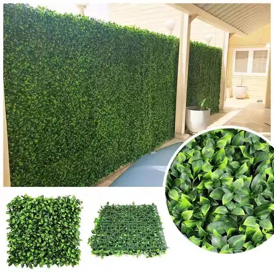 Artificial Leaves Foliage Plant Plastic Foliage Mat Artificial Hedge Flower Green Plant Wall Grass Wall Backdrop
