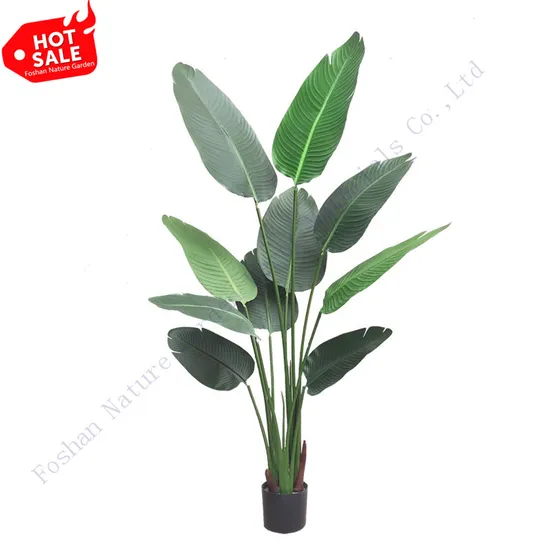 Indoor Home Coffee Shop Restaurant Fake Plant Fabric Traveler Artificial Banana Tree