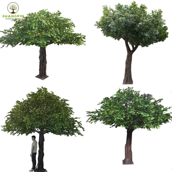 Indoor and Outdoor Decoration Large Green Ficus Plants Artificial Banyan Tree