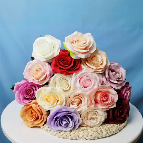 Hot Sale Wedding Decoration Silk Flower Rose Artificial Flower