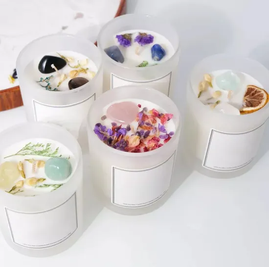 Wholesale Cheap Private Label Wedding Flower Aromatherapy Fragrance Aromatic Luxury Custom Home Decoration Gift Soy Wax Aroma Glass Jar Scented Candle