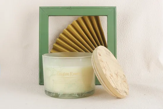 Wholesale Multi Wicks Glass Scented Jar Candle with Wooden Lid for Home Decoration
