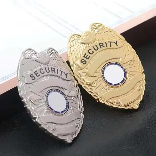 Wholesales Custom Metal Badge Metal Bodyguard Guard Sublimation Japan Security Badges
