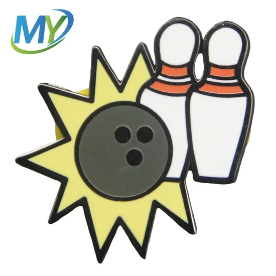 Custom Logo Hard Enamel Bowling Metal Badge Lapel Pin