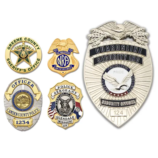 Factory Supply High Quality Custom Die Casting Metal Hard Soft Enamel Lapel Pin Shield Shaped Plated Blank Pakistan Forces Security Military Police Pin Badges