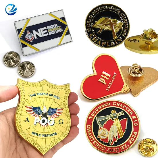 Wholesale Soft Hard Enamel Pin Souvenir Promotional Gift Military School Religious Metal Badge Kpop Police Cute Animal Anime Lgbt Gay Sports Custom Lapel Pins