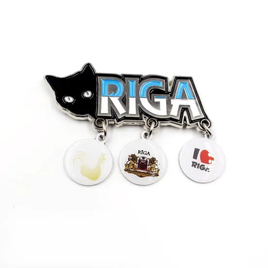 Factory Custom Lovely Cute Golden Enamel Pin Cat Metal Emblem Badge Governmental Scenic Spot Tourism Design Badge