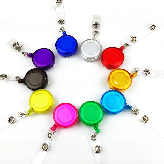 High Quality Round Shape Custom Yoyo Retractable Badge Reel with Metal Clips for Promotion Gifts