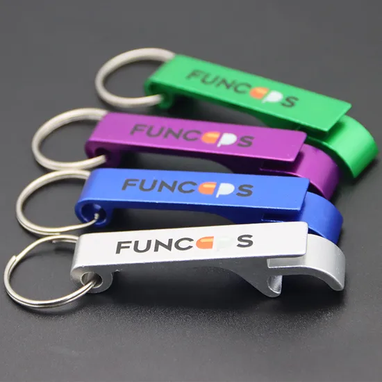 Custom Logo Metal Bottle Opener Keychain Promotional Token Coin Keyring