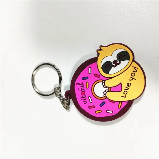 PVC Keychain Cartoon Silicon Embossed Llavero Custom Foam Keyring Wholesale Promotional Gift Cute Key Chain 3D PVC Soft Rubber Keychain