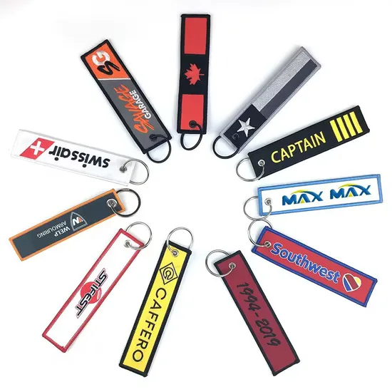 Embroidery Keychain Keyring Car Keys Wallet Unisex Key Holder Handmade ATV Key Fobs Embroidery Key Chain for Women Men Accessories