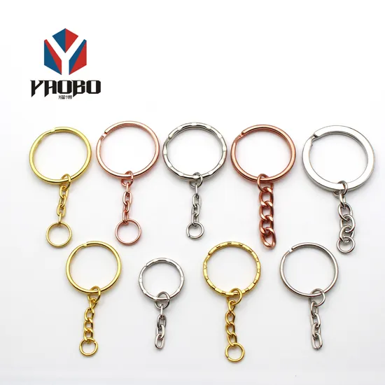 Customized Nickle Plated Split O Shape Key Rings for DIY Keychains