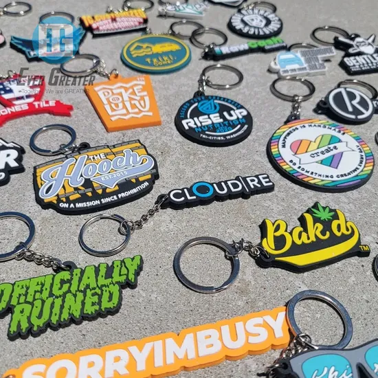 Personalized Custom Rubber Keychain Silicone Keychain, Rubber Souvenir Keyring