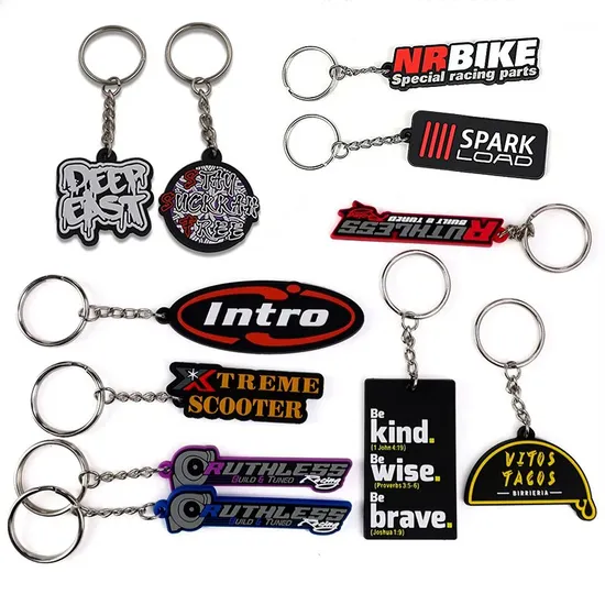 Customized Logo Soft PVC Keychain Promotional Gifts Manufacturers Wholesale Silicone Rubber Key Chain