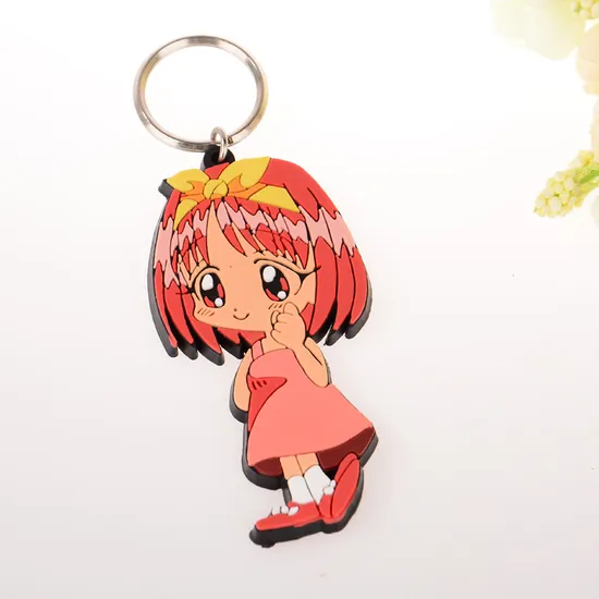 Custom Design Cartoon 3D Soft PVC Keychain for Key Accessories