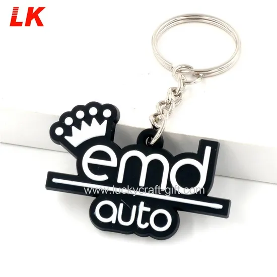 Customizable Promotioanl Custom Design Letter Logo PVC Soft Gift Keychain