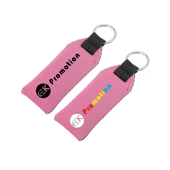 Custom Logo Keychains Black Orange Yellow Red Pink Neoprene Float Boat Keychain