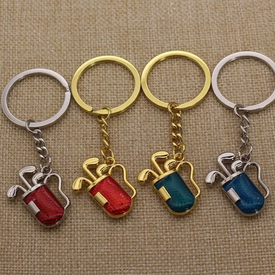 Customized Logo 3D Golf Keychain Club Commemorative Keychain Metal Keychain
