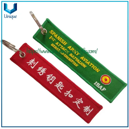 Custom Personality Image Character Embroidery Keychain Personality Slogan Embroidery Key Chain