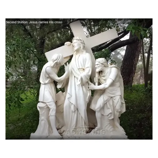 Marble Religious Design Jesus The Stations of Cross for Deco Statue