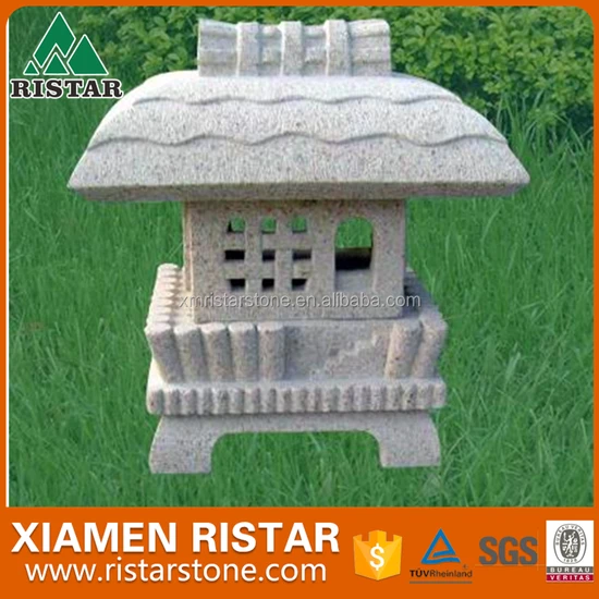 Japanese Style Natural Stone Granite Lantern for Garden Decoration