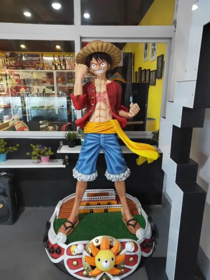 Japan Anime Luffy 6FT Anime Figures Resin Material Artificial One Piece