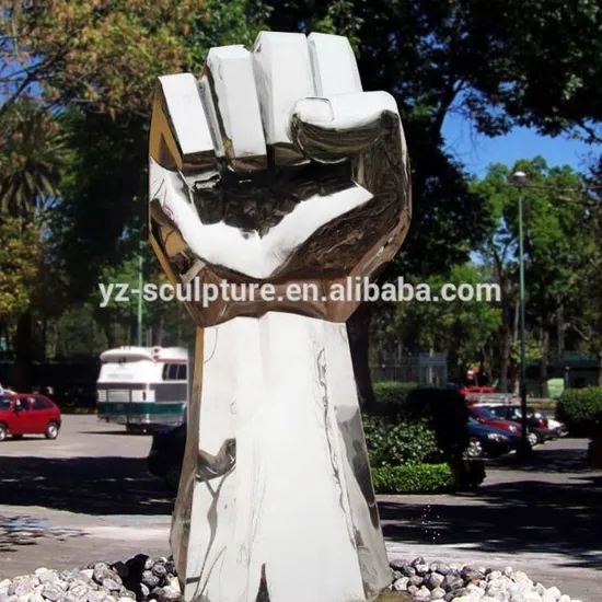 Outdoor Large Size Decoration Stainless Steel Abstract Big Hand Statue Stainless Steel Sculpture