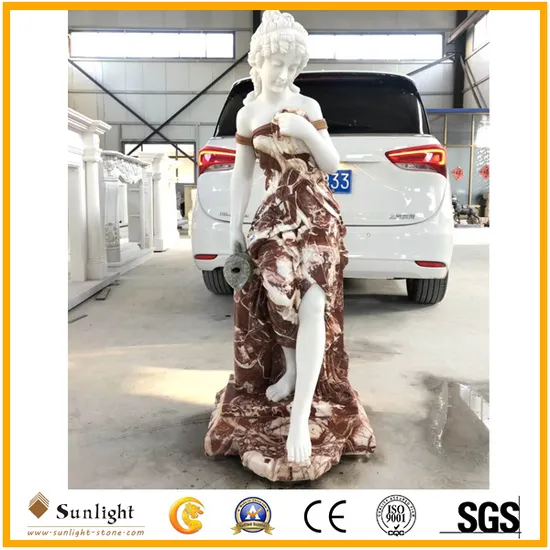 Natural Stone Carving Beautiful Figure Statue for Home/Garden Decoration