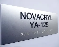 Custom Metal Aluminum Plate Ada Public Signage Plaque Braille Sign