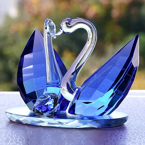 High Grade Crystal Swan Gift Crystal Wedding Decorations