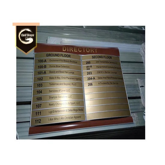 Interchangable Aluminum Profile Sign Curved Door Sign Floor Nameplate Directional Guiding Sign Public Nameplate Plaque Plate Signage