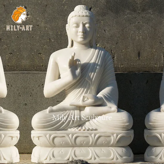 Decorative Large Statue White Buddha Sculpture for Sale
