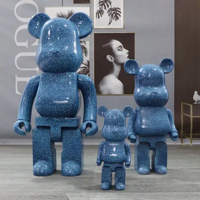 Custom Made Fiberglass Cartoon Resin Bearbrick Statue