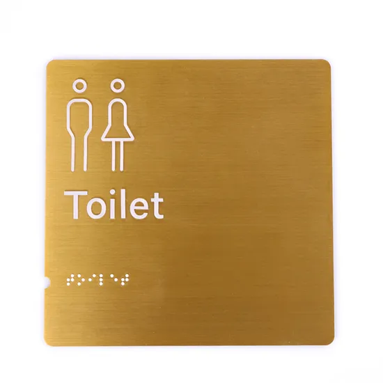 Customized Design Acrylic Metal Toilet Sign