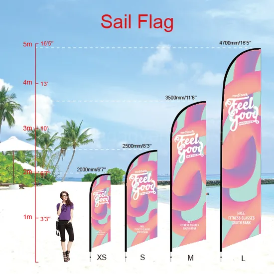 Top Quality Outdoor Custom Flying Beach Banner Feather Flags Bow Banners