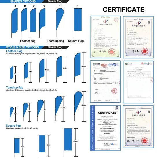 2025 Wholesale High Quality Customization Digital Printing Polyester Waterproof Advertising Banner Beach Feather Flag
