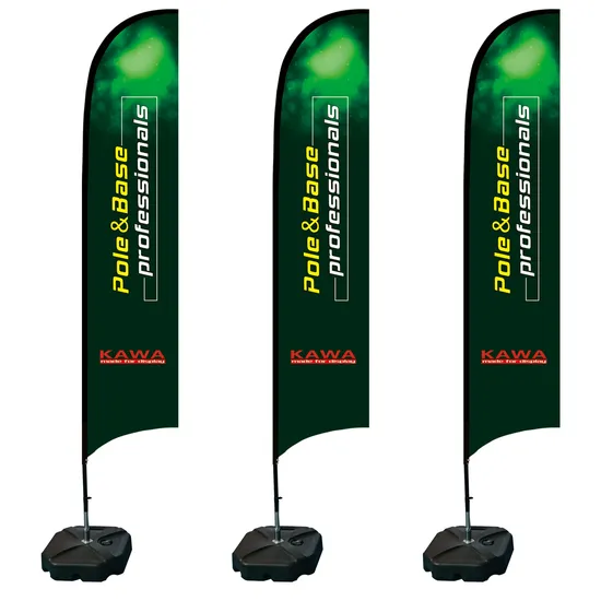 10FT Full Color Custom 13feet Teardrop Flex Banner Outdoor Beach Wind Outdoor Advertising Fiberglass Flag with Metal Cross Base or Ground Spike with Best Price