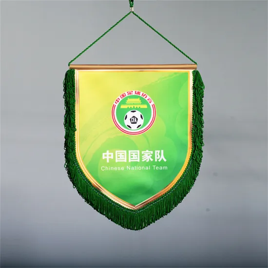 Square Football Team Flag Custom Logo Customized Exchange Pennant