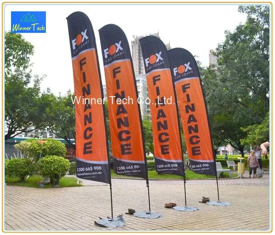 Cheap Custom Printing Polyester Outdoor Teardrop Advertising Beach Flag Banner-W00110