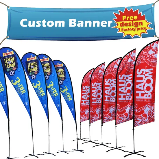 Wholesale China Custom Fabric Sublimation Roll up Flag Banner Silk Screen Printing Vinyl PVC Flex Birthday Advertising Flying Banner for Promotion
