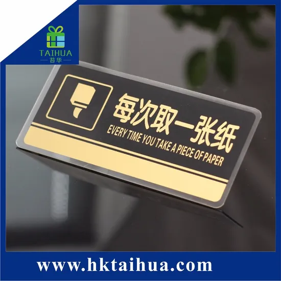 Customized Display Plastic Acrylic Door Sign Panels for Shopping Malls and Hotels