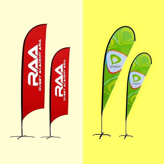 High Quality Polyester Flying Banners Teardrop Beach Flag for Outdoor Promotional Business Advertising