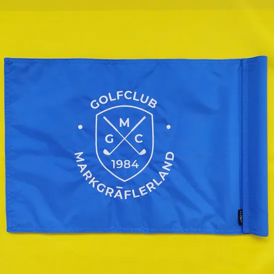 Custom Embroidered Logo Double Sides Red Yellow Blue Golf Pin Flag with Tube Lock