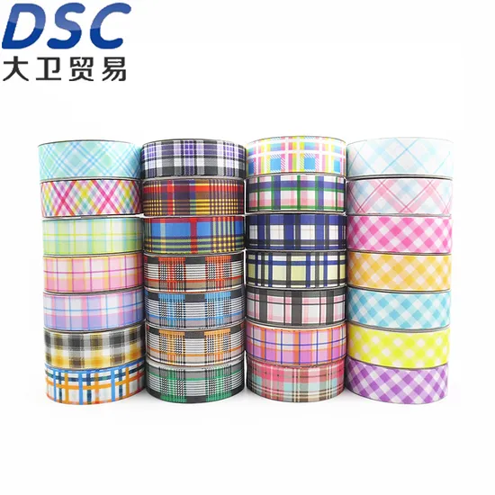 Plaid Patchwork Craft Imitation Hemp Wire Decor Ribbon Webbing for Gift Packaging Decoration