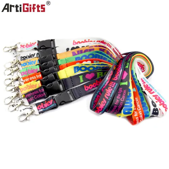 Card Holder Lanyards Custom Belt Silk Screen Flat Printing Heat Transfer Lanyard