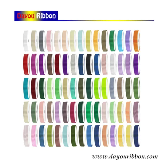 Wholesale Satin Ribbon Organza Polyester Grosgrain Ribbon for Garments Toys Packing All Size