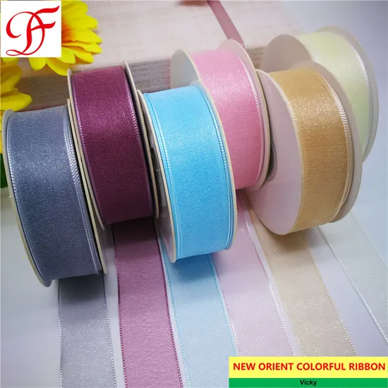 Crystal Organza Grosgrain, Sparkle/Shining Organza Ribbon to Natri Raso Pack Wrap Bow Crafts for Wrapping/Decoration/Xmas/Bow/Gifts