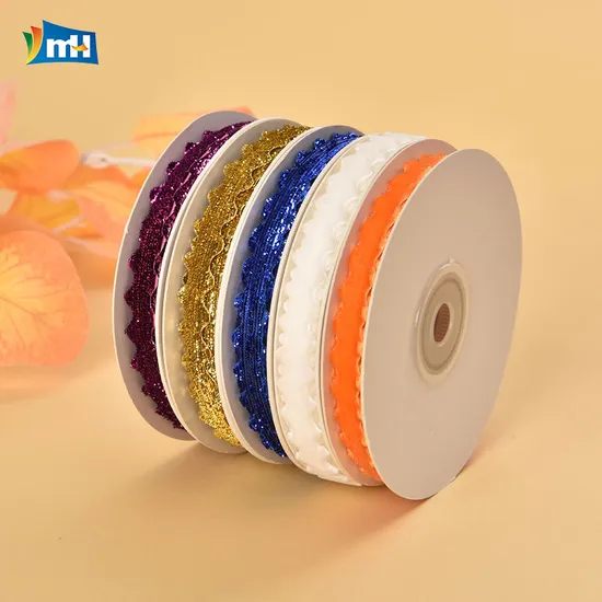 Fancy Glitter Wave Solid Color Velvet Ribbon for Gift Wrapping