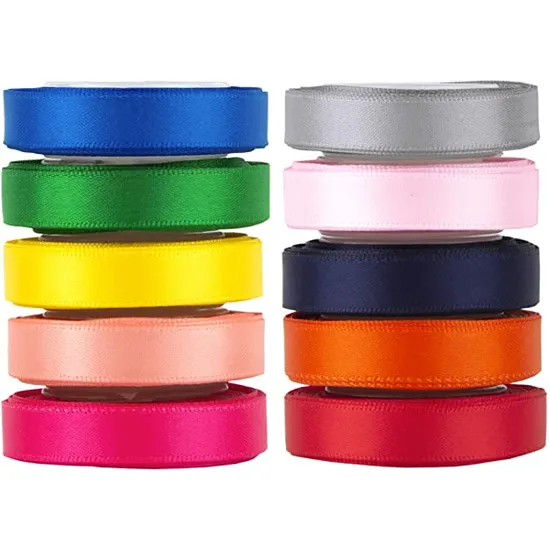 Slit Edge Blank Satin Ribbon Roll for Clothing Garment Wash Care Label Material